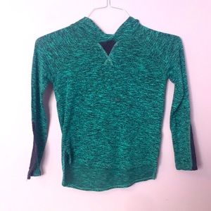 Greenish  and black hooded sweater (girls’)